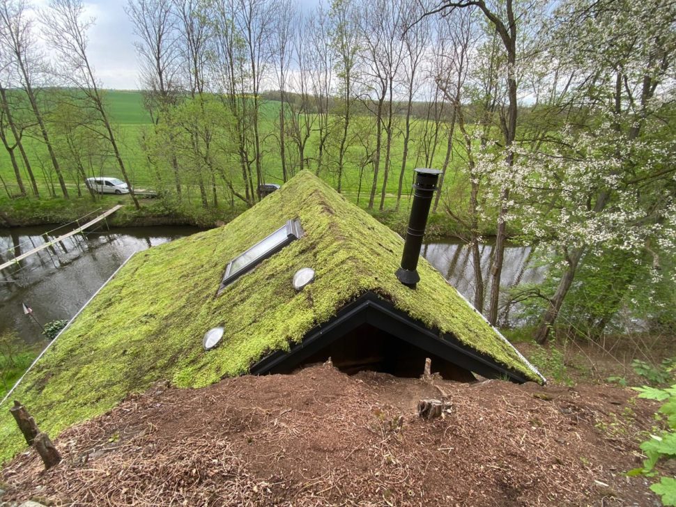 šikmá zelená střecha